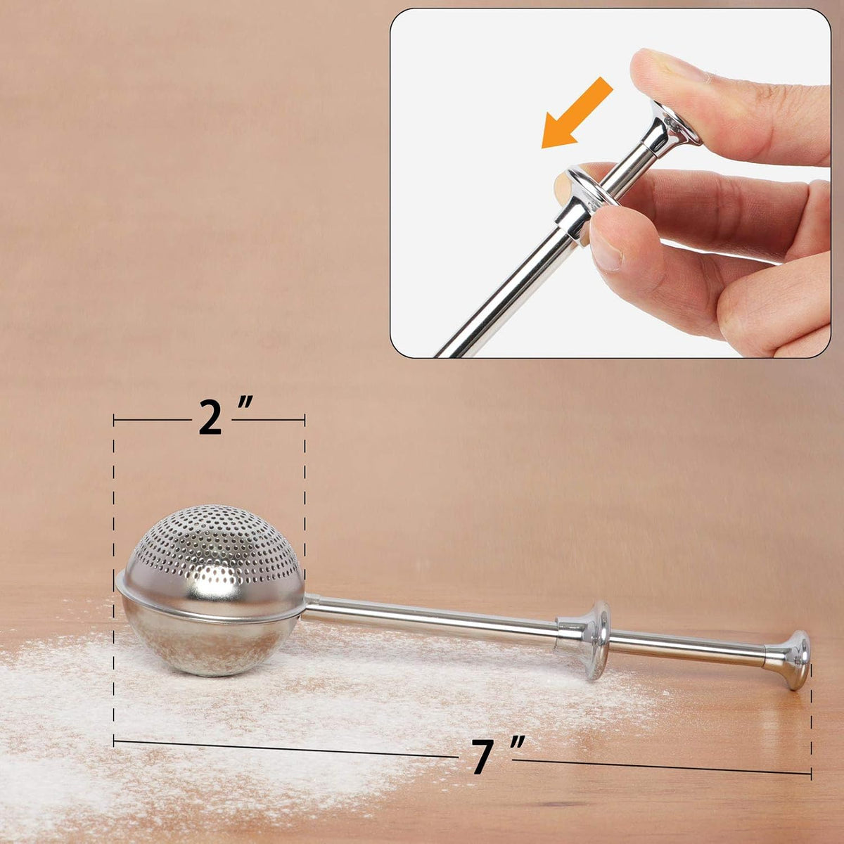 304 Stainless Steel Flour Sifter for Baking