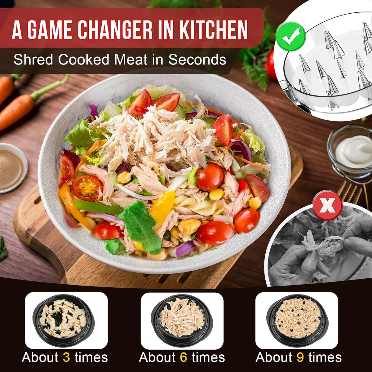 Chicken Shredder 8 Inches